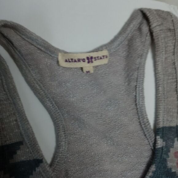 Altar'd State Gray Aztec Racerback Tank - Picture 3 of 5